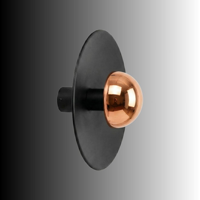 Opviq Node - 16150 Lámpara de Pared de Metal Negro y Cobre Opviq Node - 16150 Lámpara de Pared de Metal Negro y Cobre